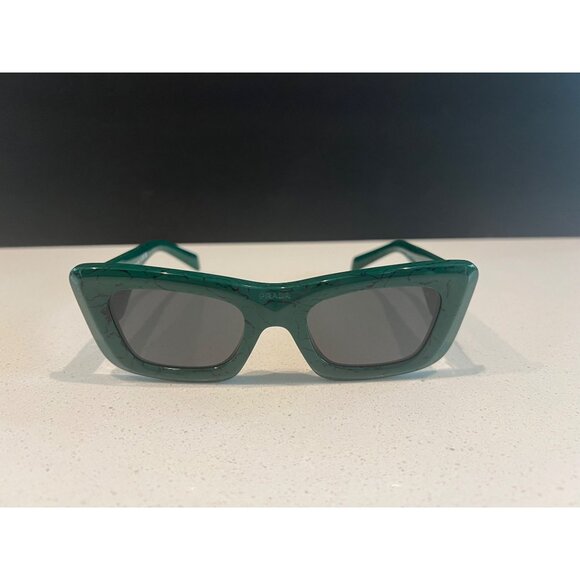 Prada Women's Fashion 50mm Green Marble Sunglasses - Picture 7 of 13